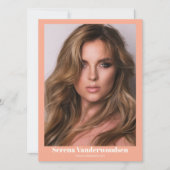 Malibu 5 Modelling Comp Card | beidseitig Einladung (Vorderseite)