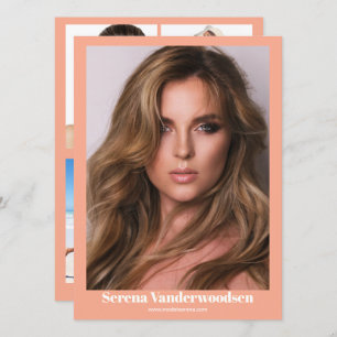 Malibu 5 Modelling Comp Card   beidseitig Einladung