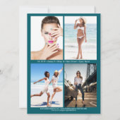 Malibu 5 Modelling Comp Card | beidseitig Einladung (Rückseite)