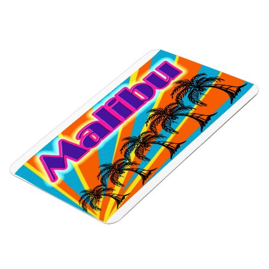 Malibu 5 Palm Trees Magnet (Linke Seite)