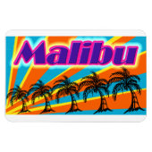 Malibu 5 Palmen Magnet (Horizontal)