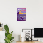 Malibu Beach California Vintage Poster (Heimbüro)