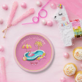 Malibu Beach Doll Retro Birthday Pool Party Pappteller (Party)