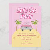 Malibu Beach Party Einladung (Vorne/Hinten)