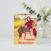 Malibu Beach Postkarte (Stehend Vorderseite)