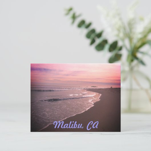 Malibu Beach Postkarte (Stehend Vorderseite)