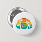 Malibu Beach Retro Button (Vorne & Hinten)