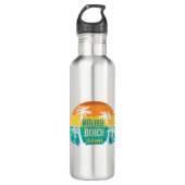 Malibu Beach Retro Edelstahlflasche (Vorderseite)