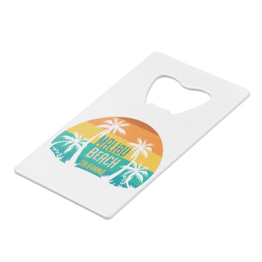 Malibu Beach Retro Geldbeutel Flaschenöffner (Vorderseite Schrägansicht)