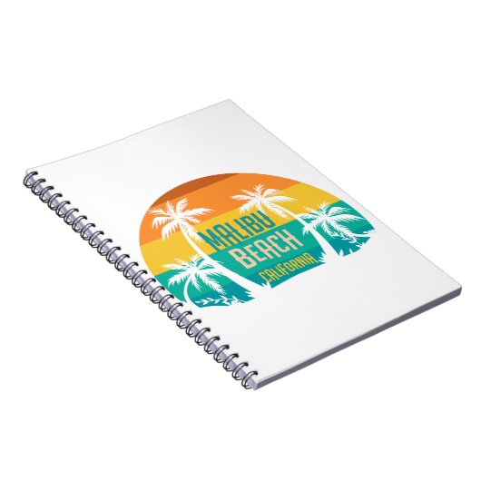 Malibu Beach Retro Notizblock (Rechte Seite)