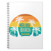 Malibu Beach Retro Notizblock (Vorderseite)