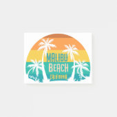 Malibu Beach Retro Post-it Klebezettel (Vorderseite)