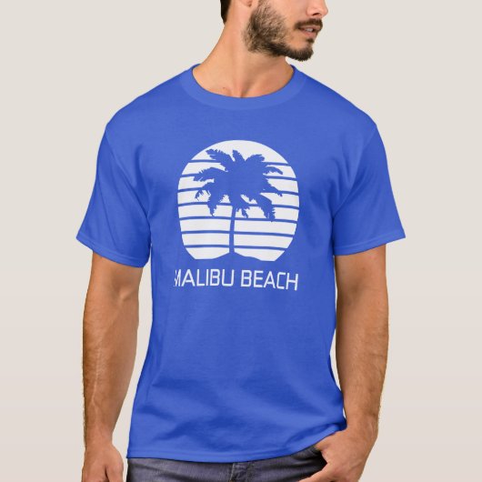 Malibu Beach Retro T-Shirt (Vorderseite)