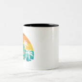 Malibu Beach Retro Zweifarbige Tasse (Mittel)