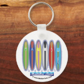 Malibu Beach Surfboards Schlüsselanhänger (Vorderseite)