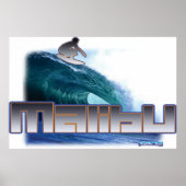 Malibu Beach Surfing Poster (Vorne)