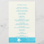 Malibu Blue Modern Beach Wedding Program (Rückseite)