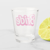 Malibu Bride Shots, Malibu Pink Bachelorette Schnapsglas (Rückseite)
