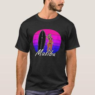Malibu CA Surfer Kleidung Männer Frauen Grafik T-Shirt