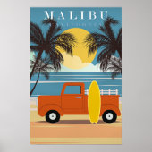 Malibu, Ca Travel Poster, Poster (Vorne)
