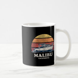Malibu Ca Vintag Bootdesign 70er Retro Boat Design Kaffeetasse