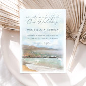 Malibu | California Beach Watercolor Wedding Einladung