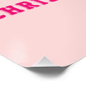 Malibu California Christmas Tree Farm Pink RV Poster (Ecke)