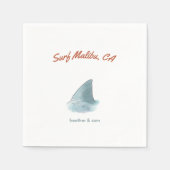 Malibu California Custom Wedding Paper Napkin Serviette (Vorderseite)