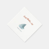 Malibu California Custom Wedding Paper Napkin Serviette (Ecke)