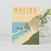 Malibu California Einladung (Stehend Vorderseite)