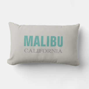 Malibu California Grau Türkis Throw Kissen