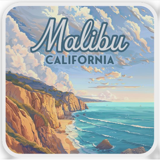 Malibu California Los Angeles El Matador Beach Aufkleber (Vorderseite)