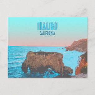 Malibu California Matador Beach Vintag Postkarte