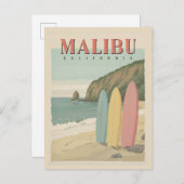 Malibu, California Postcard - Sun, Sand und Surf Postkarte (Vorne/Hinten)