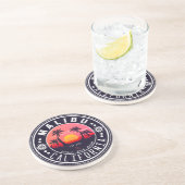 Malibu California Retro Sunset Palm Trees 60er Getränkeuntersetzer (Seite)