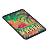 Malibu California Retro Sunset Souvenirs der 50er Magnet (Rechte Seite)