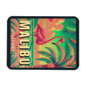 Malibu California Retro Sunset Souvenirs der 50er Magnet (Horizontal)