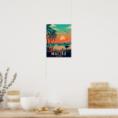 Malibu California Retro Sunset Souvenirs der 50er Poster (Küche)