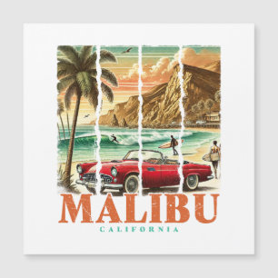Malibu California - Sportwagen Landschaftliche Küs Magnetkarte