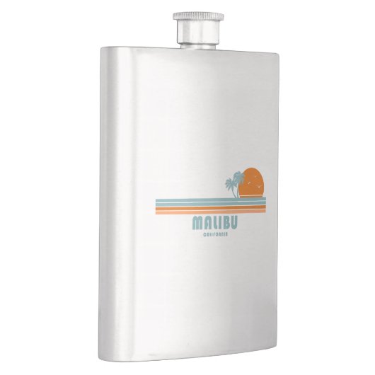 Malibu California Sun Palm Trees Flachmann (Rechts)