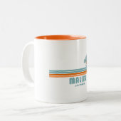 Malibu California Sun Palm Trees Zweifarbige Tasse (Vorderseite Links)