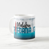 Malibu California Surfboard Surfing Kaffeetasse (Vorderseite Links)