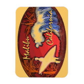 Malibu California Surfer-Wave-Art-Rechteckmagnet Magnet (Vertikal)