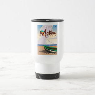 Malibu California Vintage Travel Poster Reisebecher