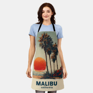 Malibu California Vintage Travel Poster Schürze