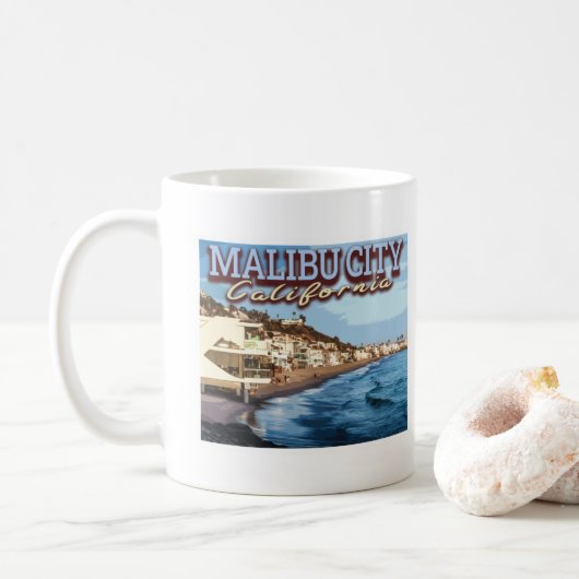 MALIBU CITY - LOS ANGELES CALIFORNIA KAFFEETASSE (Mit Donut)