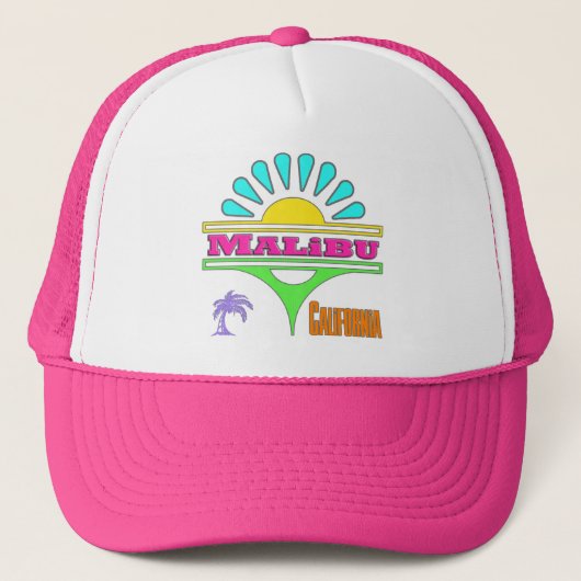 "Malibu Colorful 1" Hat Truckerkappe (Vorderseite)