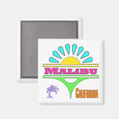 "Malibu Colorful 1" Magnet (Vorderseite/Rückseite)