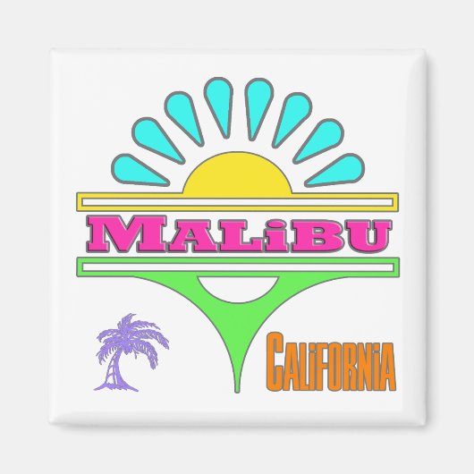 "Malibu Colorful 1" Magnet (Vorne)