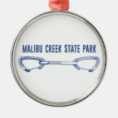 Malibu Creek State Park Rock Climbing Quickdraw Ornament Aus Metall (Vorne)
